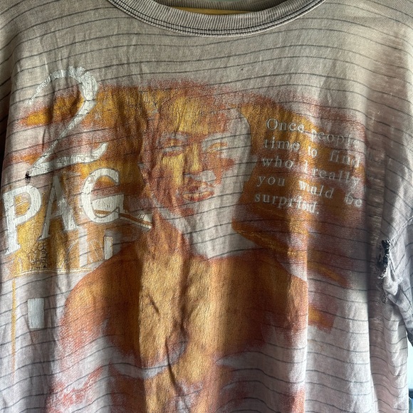 Vintage Tupac shirt fits M paper thin grail rap tee hip hop 1990s 90s - Picture 2 of 4